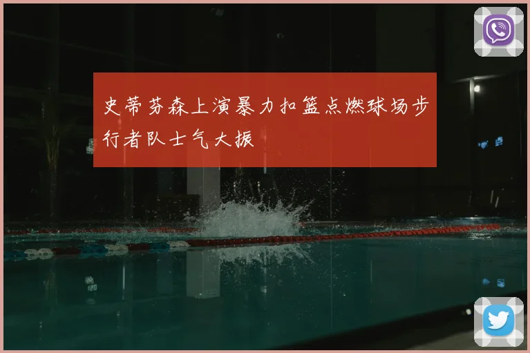 史蒂芬森上演暴力扣篮点燃球场步行者队士气大振